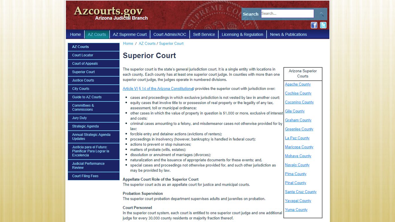 Superior Court - Arizona Judicial Branch