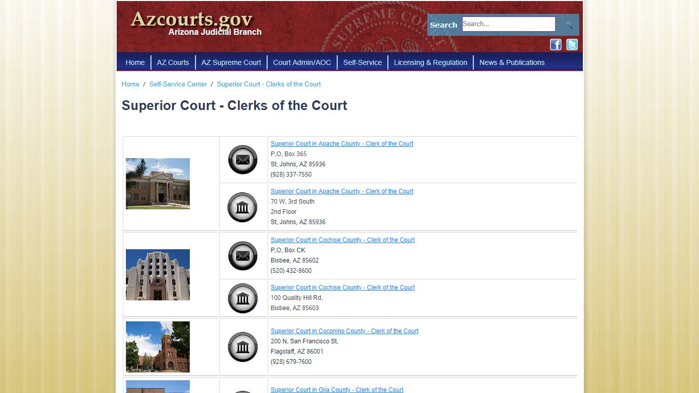 Superior Court - Clerks of the Court